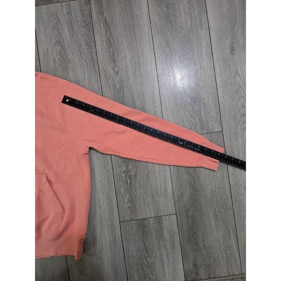 Nike Womens Pullover Hoodie Salmon Pink Fleece Sweatshirt Size Medium - Picture 7 of 8
